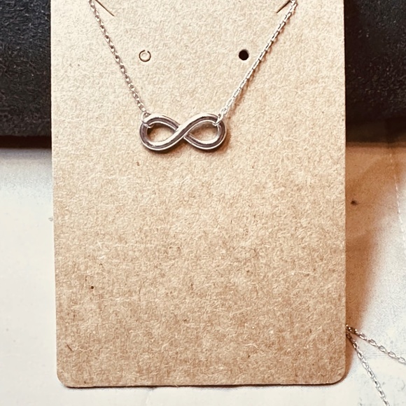 925 Sterling Silver Infinity Symbol Sliding Chain Dainty Spring Ring Clasp NWOT - Picture 13 of 13